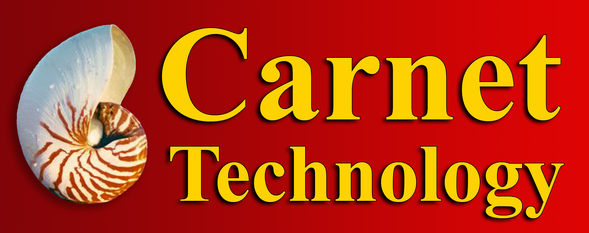 Carnet Technology logo — a chambered nautilus shell beside the company name
